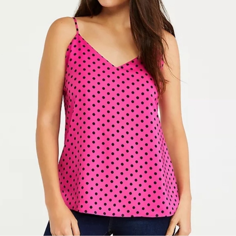 Ann Taylor Pink Polka Dot Cami - NWOT